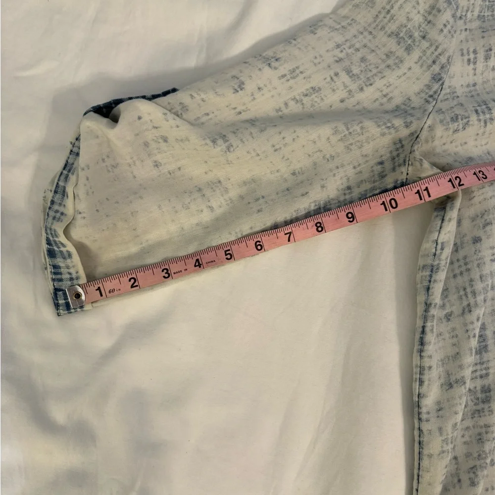SKIES ARE BLUE Women’s Blue & White Collar Shirt ~ Size L - Picture 8 of 8